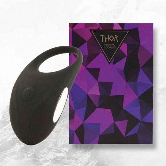 Черное эрекционное виброкольцо Thor Cockring - FeelzToys - в Благовещенске купить с доставкой