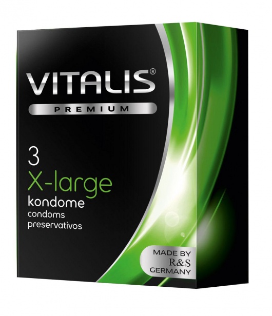 Презервативы увеличенного размера VITALIS PREMIUM x-large - 3 шт. - Vitalis - купить с доставкой в Благовещенске