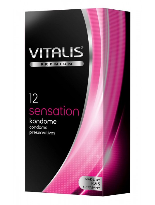 Презервативы VITALIS PREMIUM sensation с пупырышками и кольцами - 12 шт. - Vitalis - купить с доставкой в Благовещенске