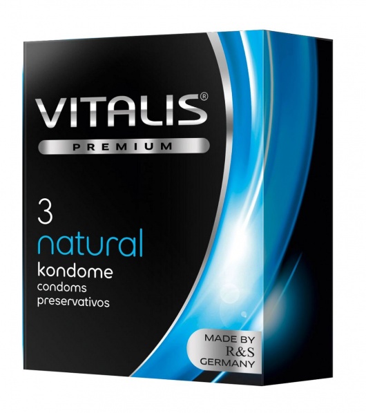 Классические презервативы VITALIS PREMIUM natural - 3 шт. - Vitalis - купить с доставкой в Благовещенске
