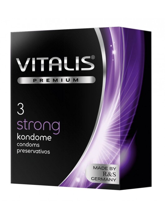 Презервативы с утолщенной стенкой VITALIS PREMIUM strong - 3 шт. - Vitalis - купить с доставкой в Благовещенске