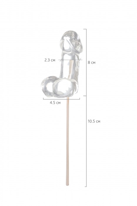 Прозрачный леденец в форме фаллоса со вкусом пина колады - Sosuчki - купить с доставкой в Благовещенске