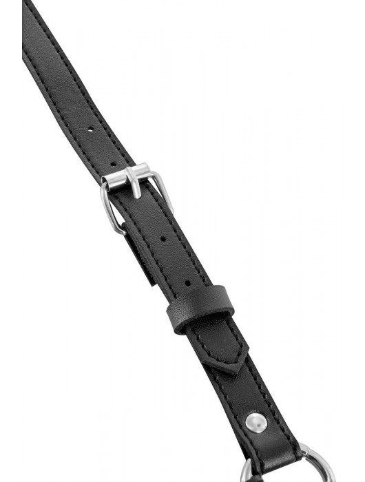 Черная упряжь на тело с шипами на ошейнике - Fetish Tentation - купить с доставкой в Благовещенске