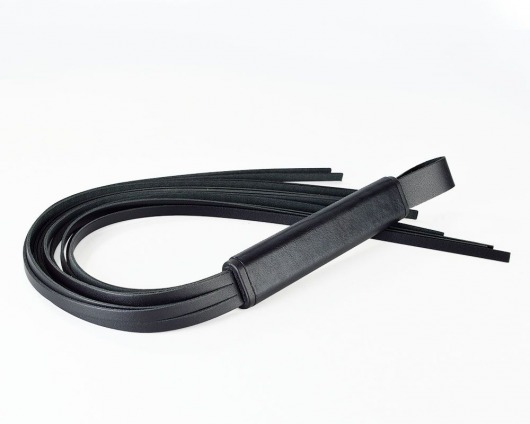 Черная кожаная плеть  Клео  - 60 см. - Sitabella - купить с доставкой в Благовещенске