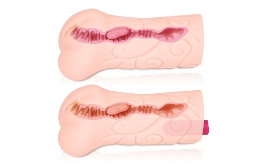 Телесный вибромастурбатор-вагина Tattoo Auto - KOKOS - в Благовещенске купить с доставкой