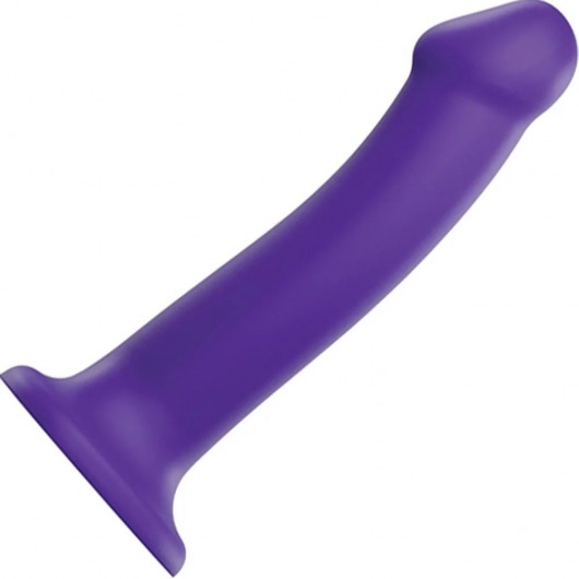 Фиолетовый фаллоимитатор-насадка Strap-On-Me Dildo Dual Density size L - 19 см. - Strap-on-me - купить с доставкой в Благовещенске