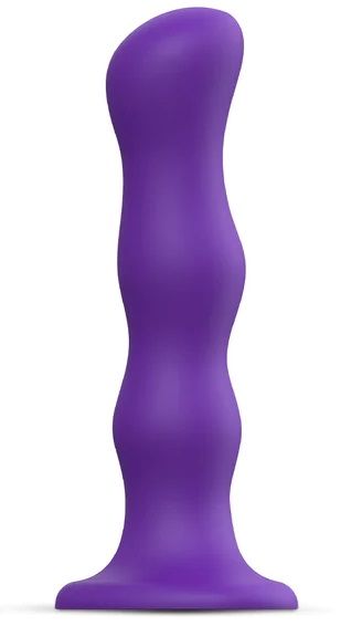 Фиолетовая насадка Strap-On-Me Dildo Geisha Balls size M - Strap-on-me - купить с доставкой в Благовещенске