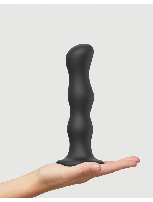 Черная насадка Strap-On-Me Dildo Geisha Balls size XL - Strap-on-me - купить с доставкой в Благовещенске