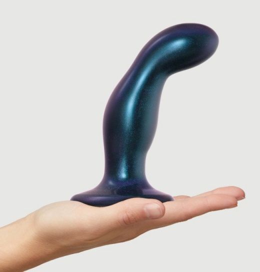 Темно-синяя насадка Strap-On-Me Dildo Plug Snaky size M - Strap-on-me - купить с доставкой в Благовещенске