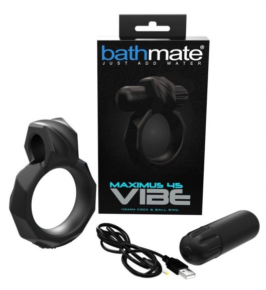 Черное эрекционное виброкольцо Maximus 45 Vibe - Bathmate - в Благовещенске купить с доставкой