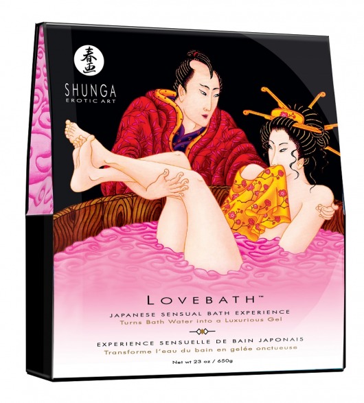 Соль для ванны Lovebath Dragon Fruit, превращающая воду в гель - 650 гр. - Shunga - купить с доставкой в Благовещенске