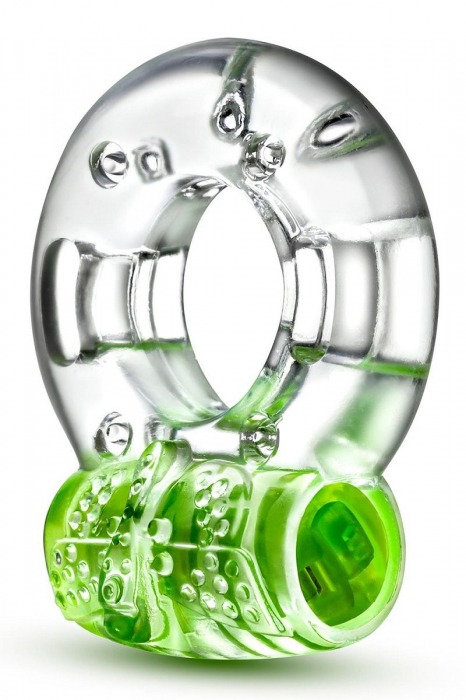 Зеленое эрекционное виброкольцо Arouser Vibrating C-Ring - Blush Novelties - в Благовещенске купить с доставкой