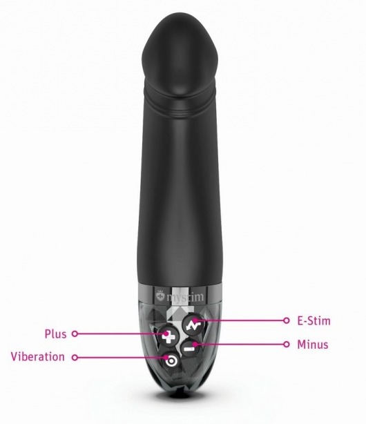Черный вибратор с электростимуляцией Real Deal Neal - 16,5 см. - MyStim - купить с доставкой в Благовещенске