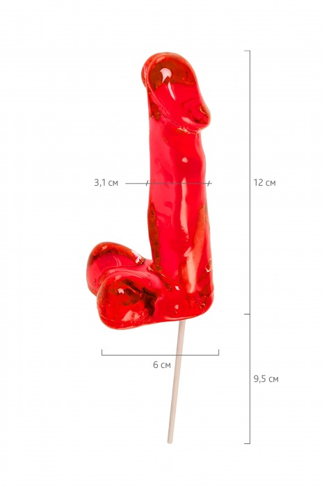 Красный леденец в форме члена со вкусом виски - 173 гр. - Sosuчki - купить с доставкой в Благовещенске