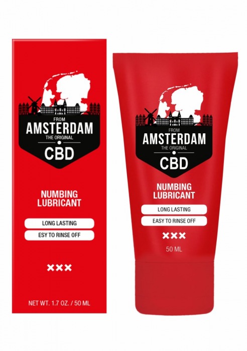 Пролонгирующий лубрикант Numbing CBD from Amsterdam - 50 мл. - Shots Media BV - купить с доставкой в Благовещенске