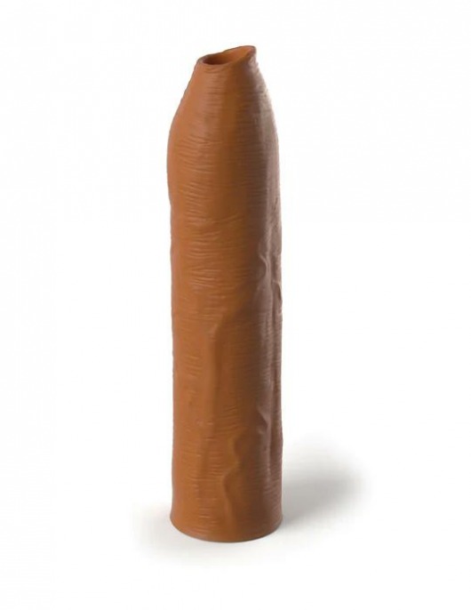 Кофейная насадка-удлинитель Uncut Silicone Penis Enhancer - 17,8 см. - Pipedream - в Благовещенске купить с доставкой