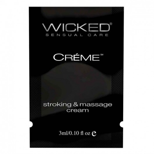 Крем для массажа и мастурбации Wicked Stroking and Massage Creme - 3 мл. - Wicked - купить с доставкой в Благовещенске