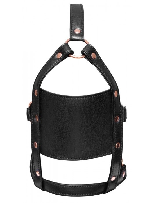 Черный намордник с кляпом-шаром Head Harness With A Gag - Orion - купить с доставкой в Благовещенске