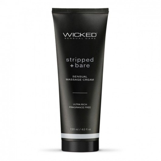 Массажный легкий крем WICKED Stripped plus Bare - 120 мл. - Wicked - купить с доставкой в Благовещенске