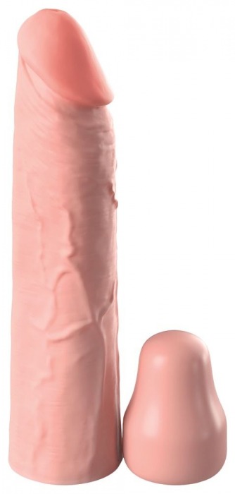 Телесная насадка-удлинитель 1 Inch Silicone X-tension - 17,8 см. - Pipedream - в Благовещенске купить с доставкой