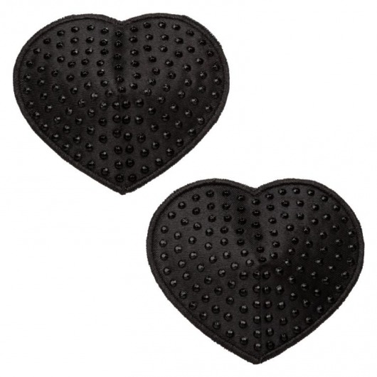 Черные пэстисы в форме сердечек Heart Pasties - California Exotic Novelties - купить с доставкой в Благовещенске