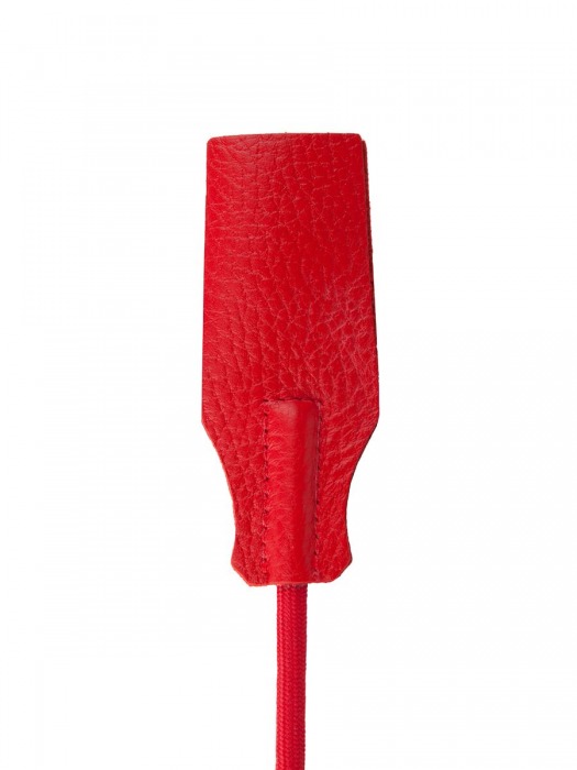 Красный стек с кожаной ручкой - 70 см. - Sitabella - купить с доставкой в Благовещенске