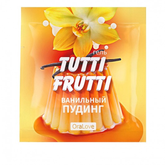 Пробник гель-смазки Tutti-frutti со вкусом ванильного пудинга - 4 гр. - Биоритм - купить с доставкой в Благовещенске