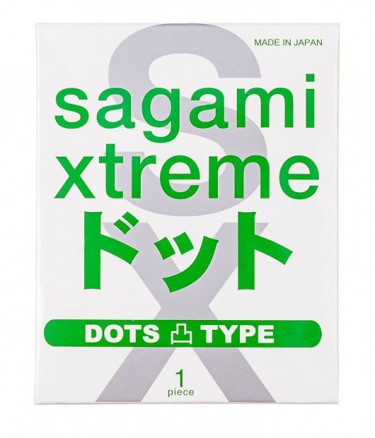 Презерватив Sagami Xtreme Type-E с точками - 1 шт. - Sagami - купить с доставкой в Благовещенске