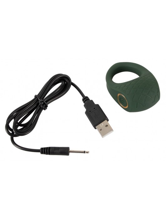 Зеленое эрекционное виброкольцо Luxurious Vibro Cock Ring - Orion - в Благовещенске купить с доставкой