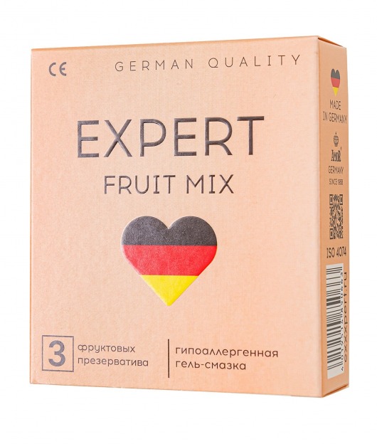 Ароматизированные презервативы EXPERT Fruit Mix - 3 шт. - Expert - купить с доставкой в Благовещенске