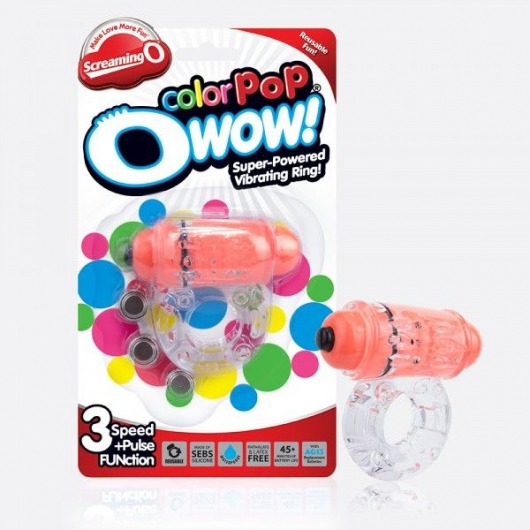 Неоновое оранжевое кольцо на пенис O wow! - Screaming O - в Благовещенске купить с доставкой