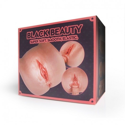 Мастурбатор Black Beauty - вагина и анус - S-HANDE - в Благовещенске купить с доставкой