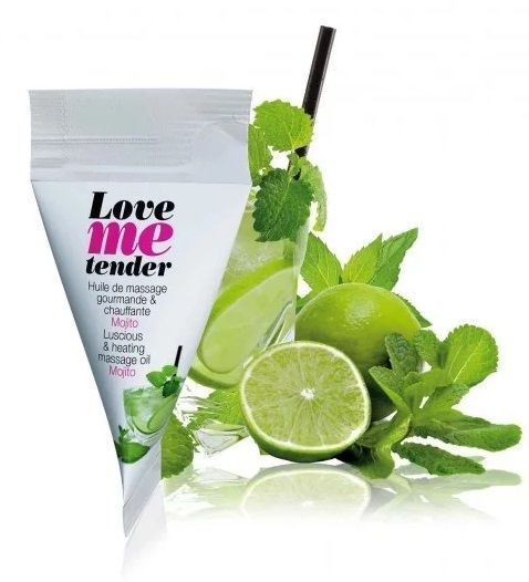Съедобное согревающее массажное масло Love Me Tender Mojito с ароматом мохито - 10 мл. - Love to Love - купить с доставкой в Благовещенске