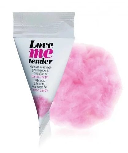 Съедобное согревающее массажное масло Love Me Tender Cotton Candy с ароматом сладкой ваты - 10 мл. - Love to Love - купить с доставкой в Благовещенске