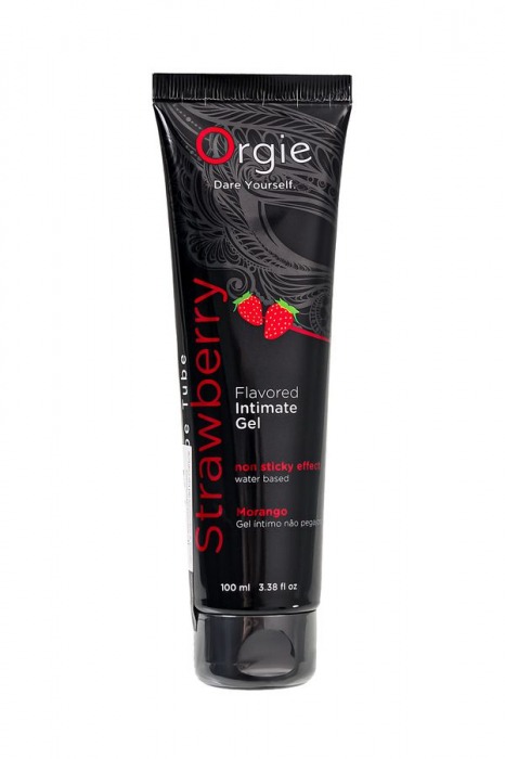 Интимный гель на водной основе Lube Tube Strawberry с клубничным вкусом - 100 мл. - ORGIE - купить с доставкой в Благовещенске