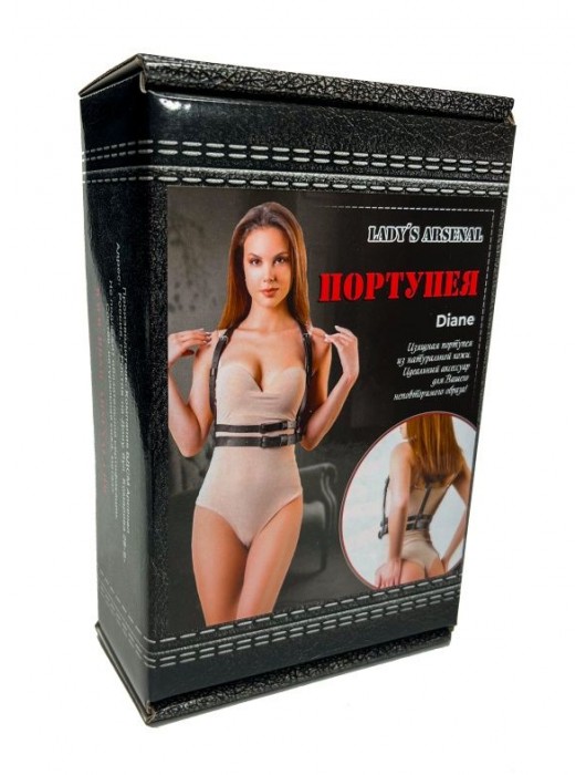 Изящная портупея из натуральной кожи Diane - БДСМ Арсенал - купить с доставкой в Благовещенске