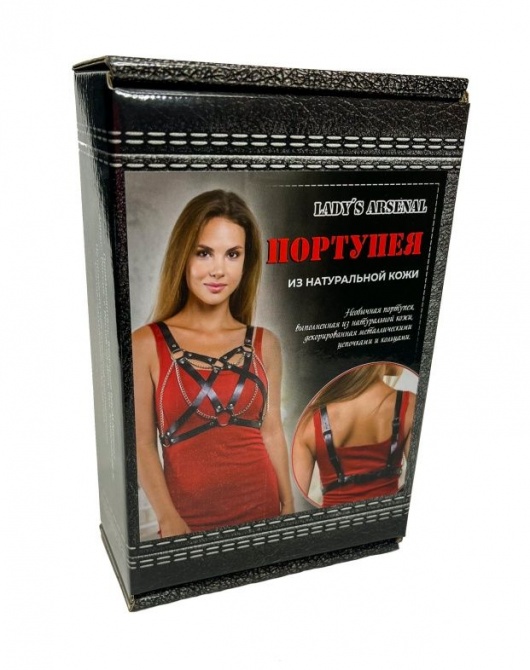 Портупея из натуральной кожи с цепочками - БДСМ Арсенал - купить с доставкой в Благовещенске