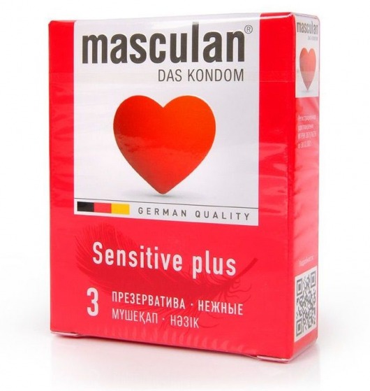 Презервативы Masculan Sensitive plus - 3 шт. - Masculan - купить с доставкой в Благовещенске