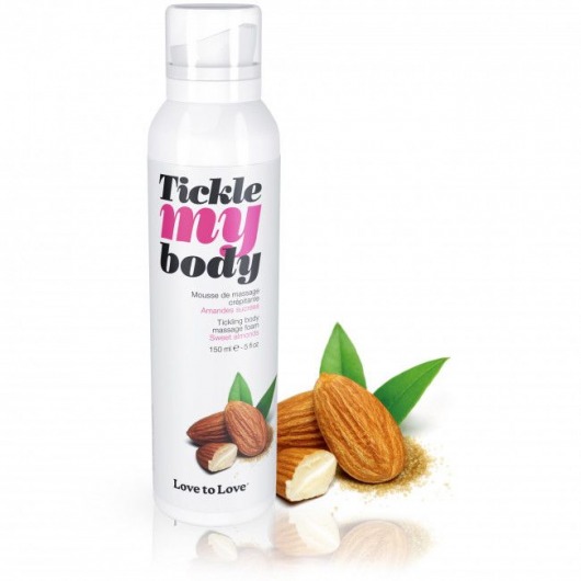 Массажная хрустящая пенка Tickle My Body Sweet Almonds с ароматом миндаля - 150 мл. - Love to Love - купить с доставкой в Благовещенске