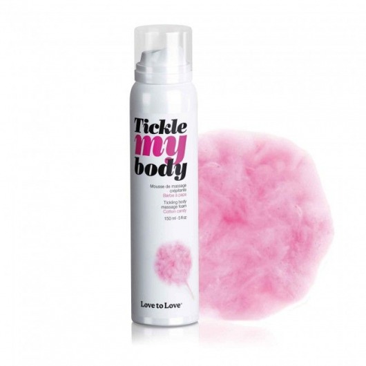 Массажная хрустящая пенка Tickle My Body Cotton Candy с ароматом сладкой ваты - 150 мл. - Love to Love - купить с доставкой в Благовещенске