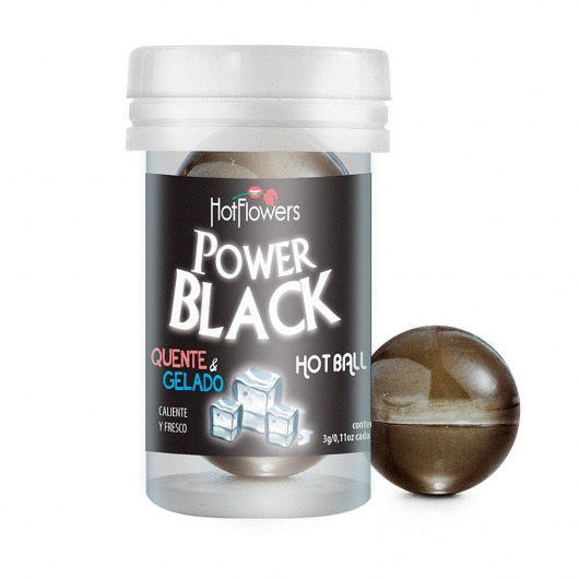 Интимный гель Power Black Hot Ball с охлаждающе-разогревающим эффектом (2 шарика по 3 гр.) - HotFlowers - купить с доставкой в Благовещенске