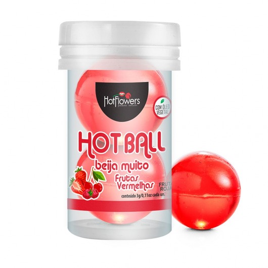 Лубрикант на масляной основе Hot Ball Beija Muito с ароматом ягод (2 шарика по 3 гр.) - HotFlowers - купить с доставкой в Благовещенске