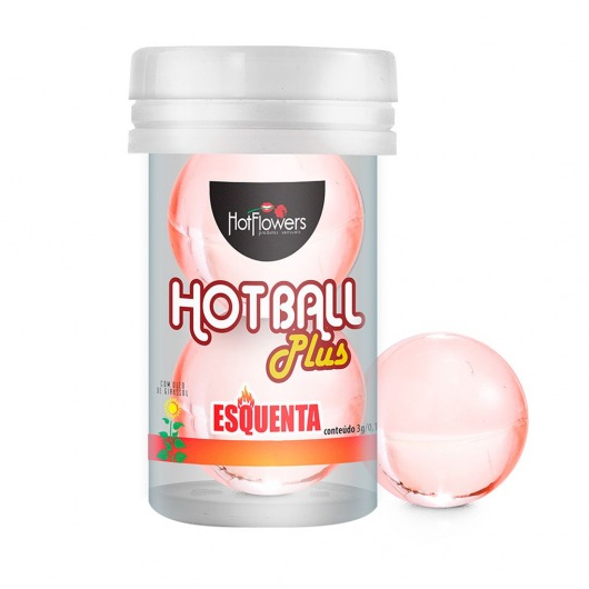 Лубрикант на масляной основе Hot Ball Plus с разогревающим эффектом (2 шарика по 3 гр.) - HotFlowers - купить с доставкой в Благовещенске