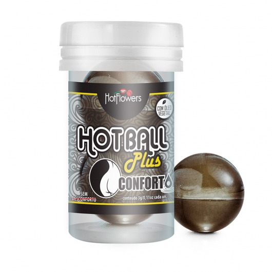 Анальный лубрикант на масляной основе Hot Ball Plus Conforto (2 шарика по 3 гр.) - HotFlowers - купить с доставкой в Благовещенске