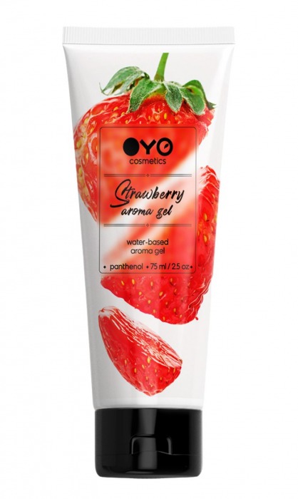 Лубрикант на водной основе OYO Aroma Gel Strawberry с ароматом клубники - 75 мл. - OYO - купить с доставкой в Благовещенске