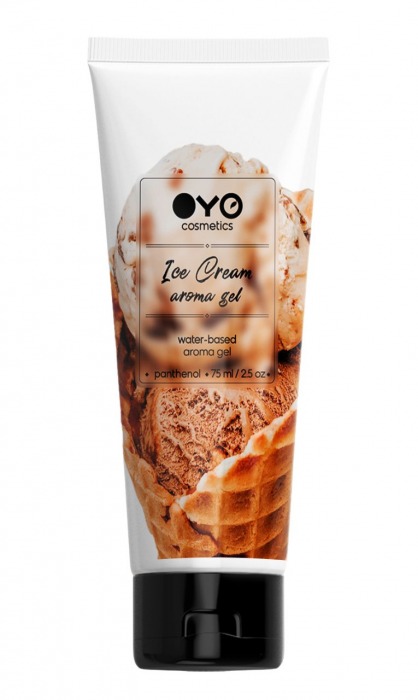 Лубрикант на водной основе OYO Aroma Gel Ice Cream с ароматом пломбира - 75 мл. - OYO - купить с доставкой в Благовещенске