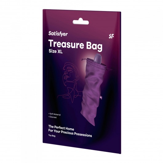 Фиолетовый мешочек для хранения игрушек Treasure Bag XL - Satisfyer - купить с доставкой в Благовещенске