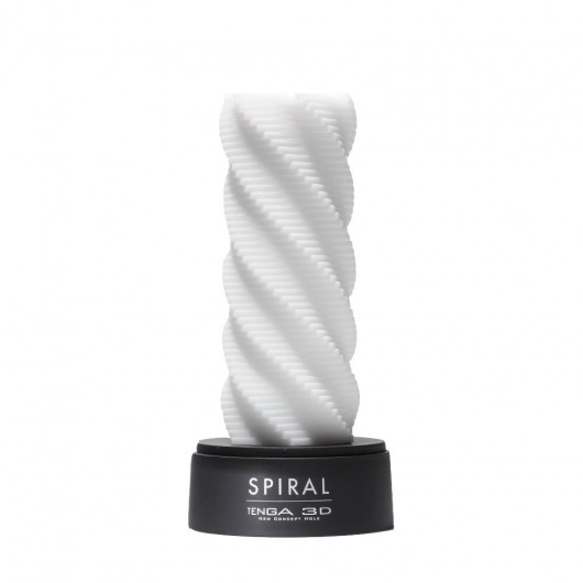 Белый 3D мастурбатор SPIRAL - Tenga - в Благовещенске купить с доставкой