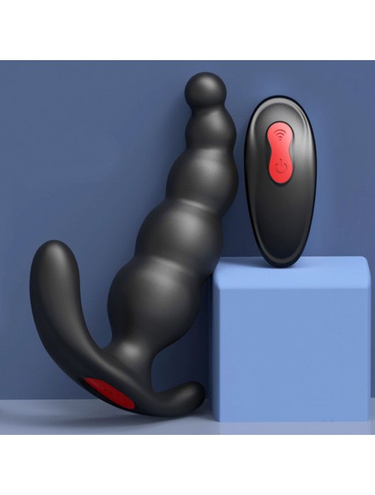 Черный анальный вибромассажер Dipper-RCT - 14,8 см. - S-HANDE