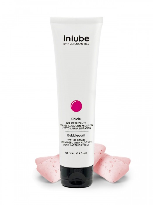 Лубрикант на водной основе Nuei Inlube с алоэ вера и ароматом бабл-гам - 100 мл. - Nuei cosmetics - купить с доставкой в Благовещенске
